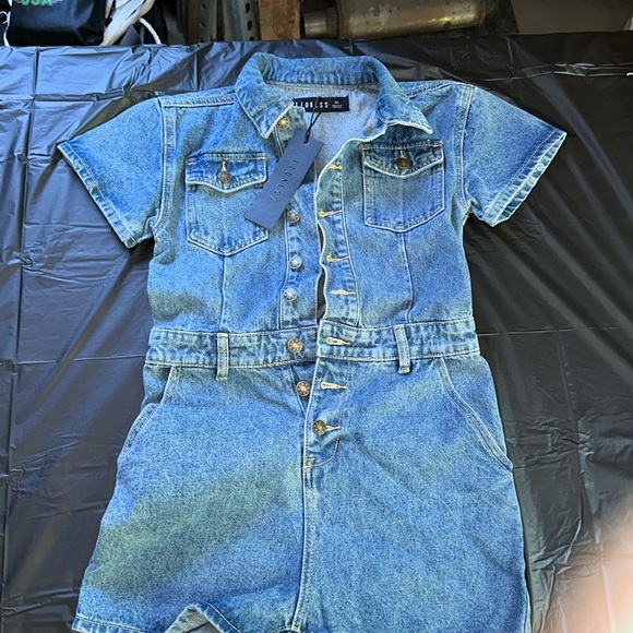 Lioness Pants - Lioness xs Denim Romper, brand new